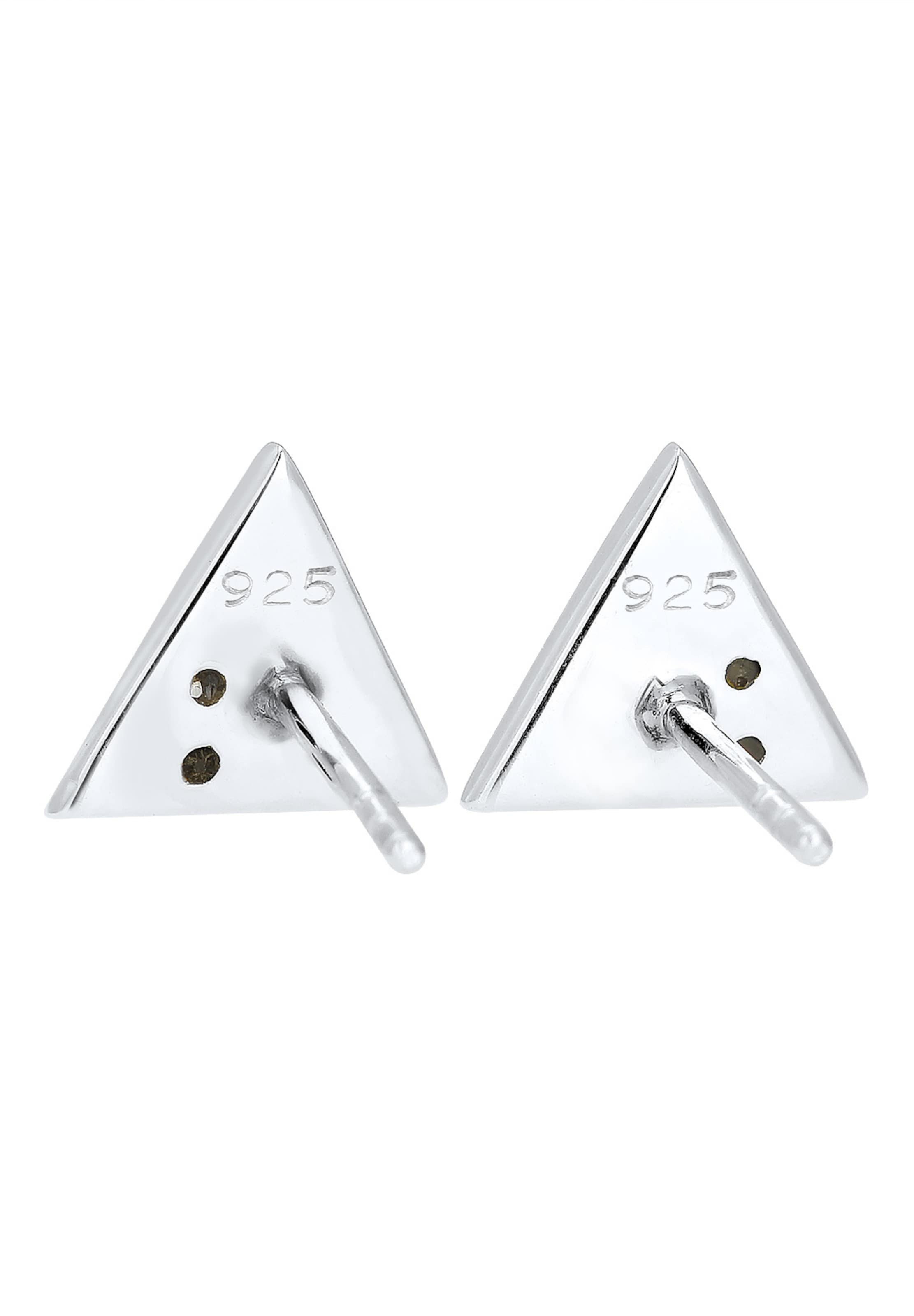 ELLI Ohrringe 'Dreieck' in Weiß