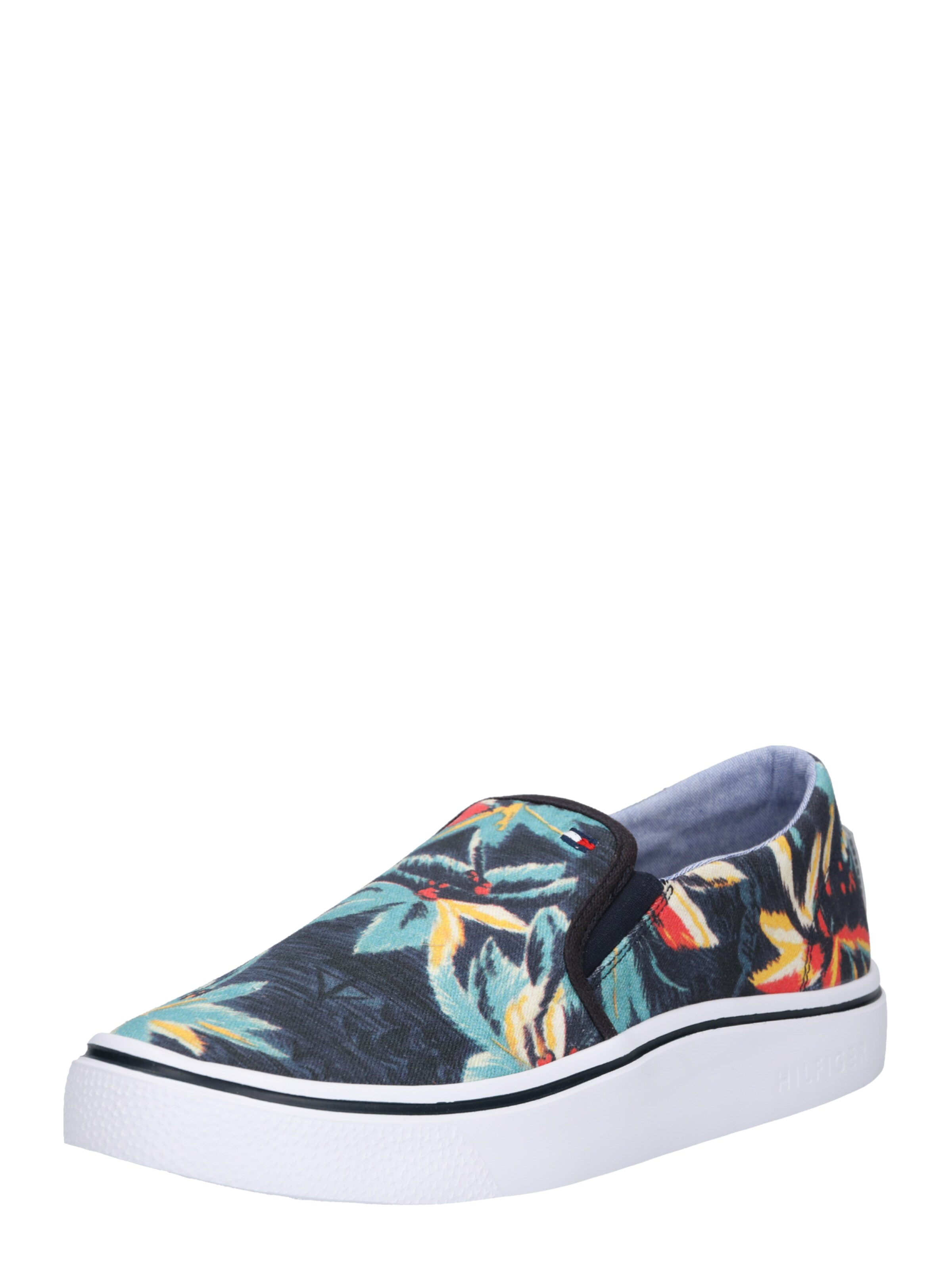 TOMMY HILFIGER - Slip-ons 'SEASONAL PRINT SLIP ON SNEAKER' in de kleur Donkerblauw