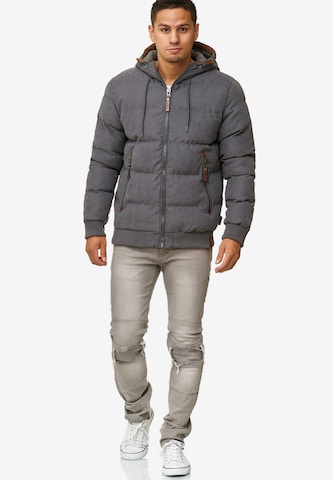 INDICODE JEANS Winter Jacket 'Adeline' in Grey