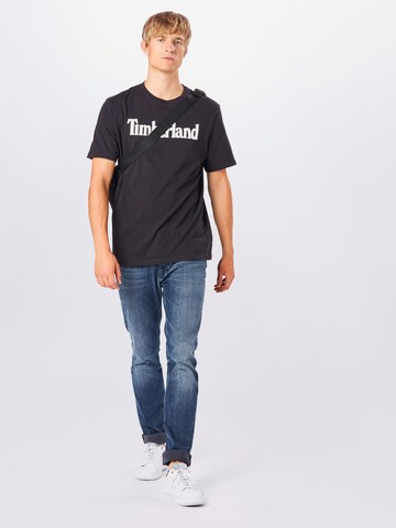 TIMBERLAND جينز مضبوط قميص بلون أسود