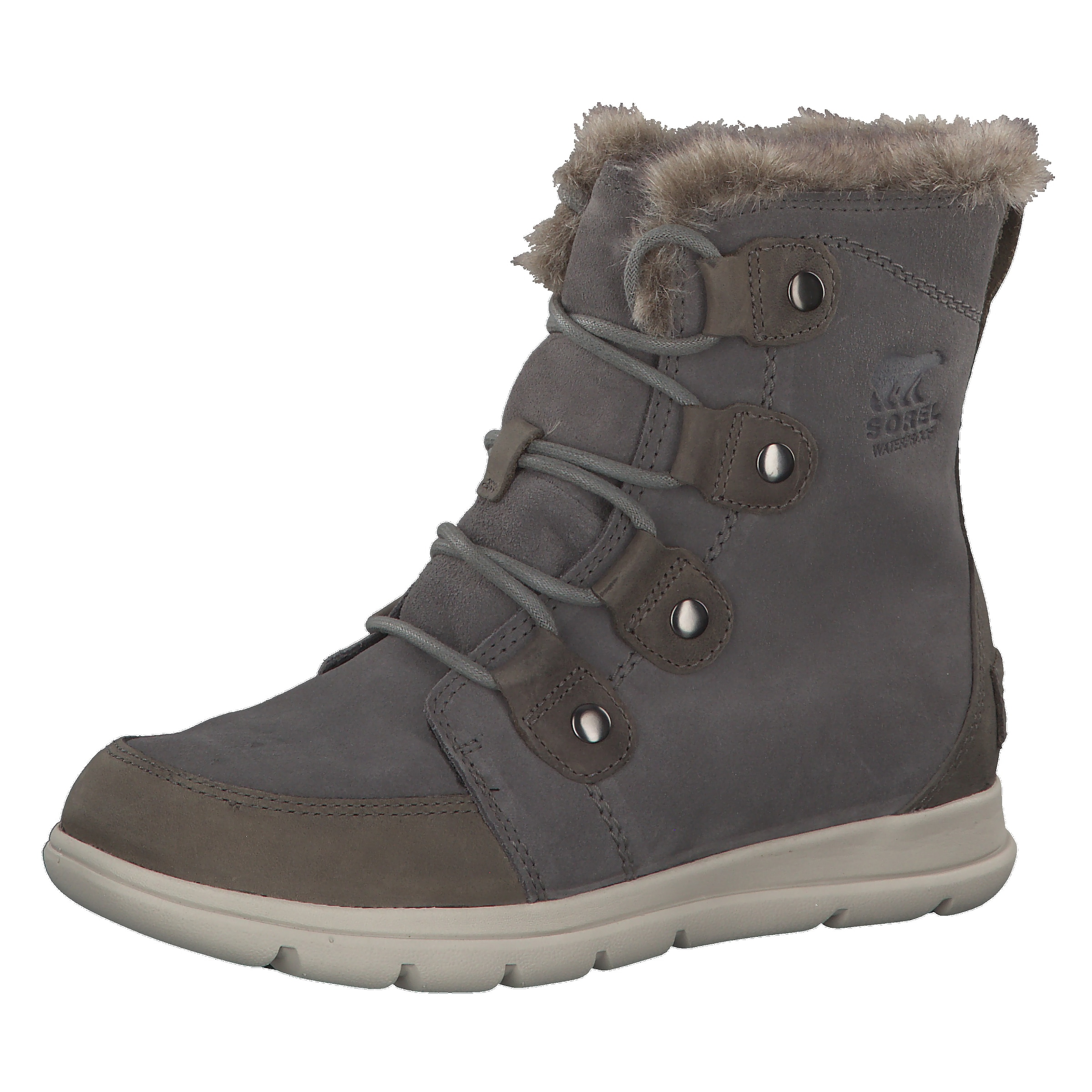 SOREL Snow Boots 'Explorer Joan' in Grey: front