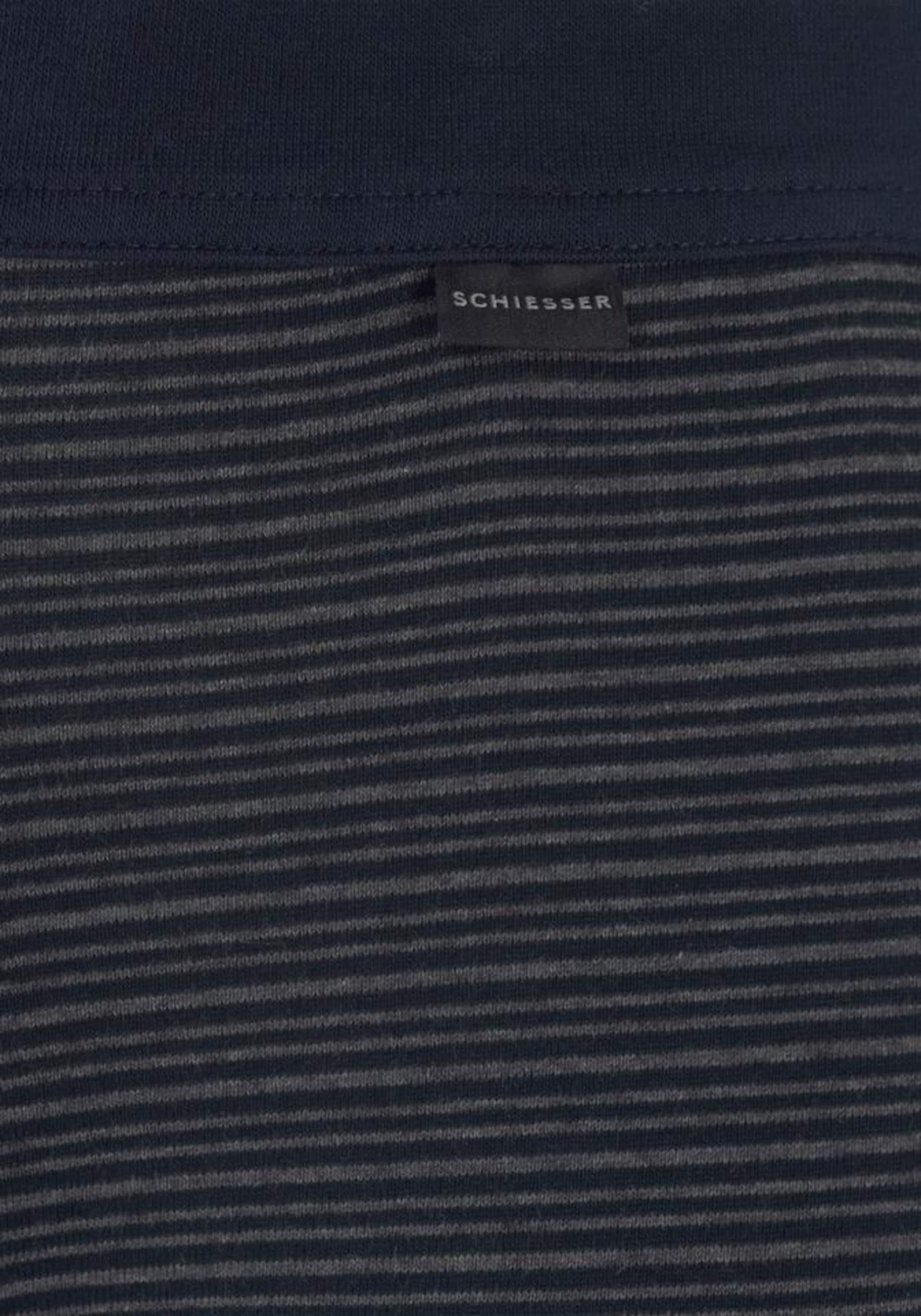 SCHIESSER Unterhose 'Feinripp Melange' in Blau