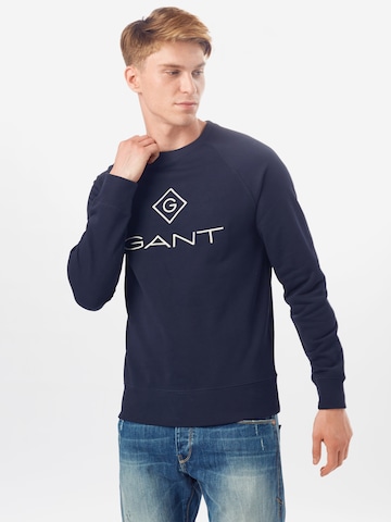 GANT Regular fit Sweatshirt 'Lock Up' in Blauw: voorkant