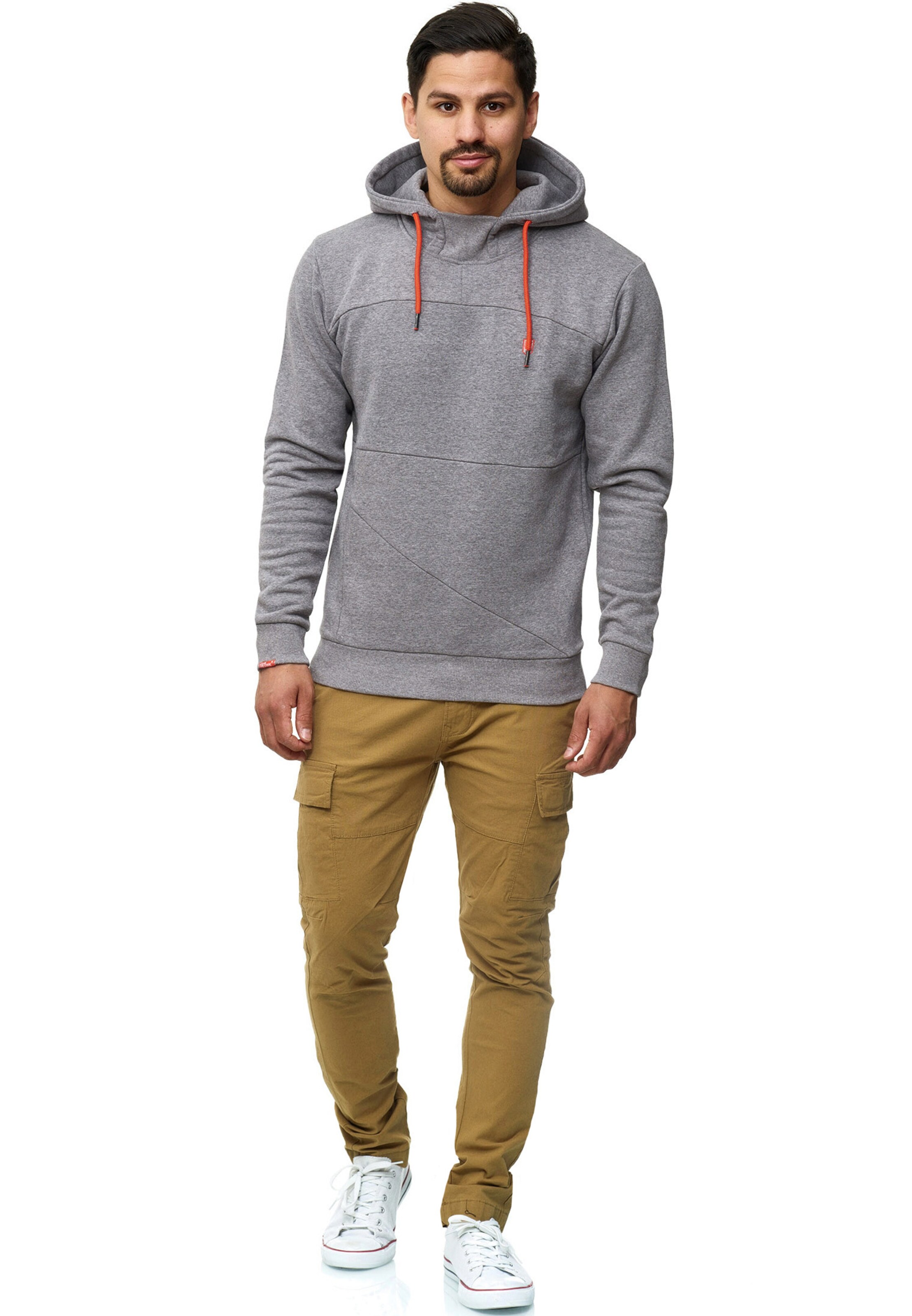 INDICODE JEANS Slimfit Cargohose 'Mathews ' in Beige