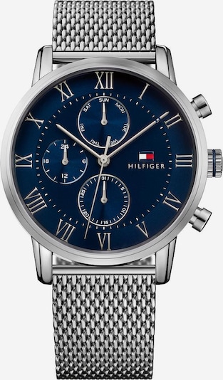 TOMMY HILFIGER Montre à affichage analogique 'DRESSED UP QUARZ MULTIFUNKTION' en bleu marine / argent, Vue avec produit