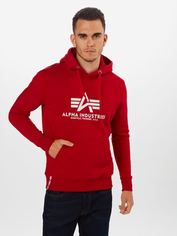 ALPHA INDUSTRIES Μπλούζα φούτερ σε κόκκινο: μπροστά