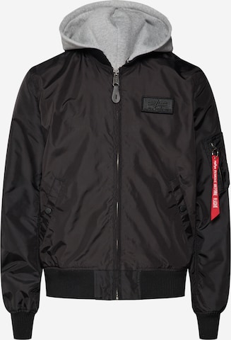 ALPHA INDUSTRIES Overgangsjakke i sort: forside