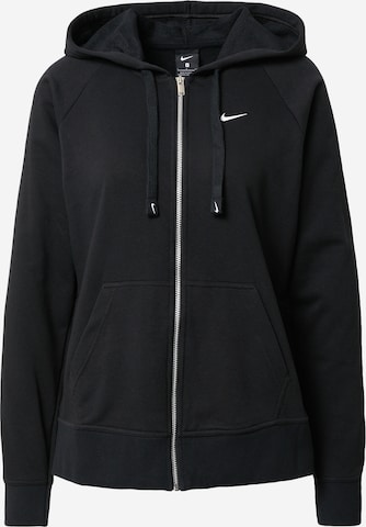 Veste de survêtement 'Get Fit' NIKE en noir : devant