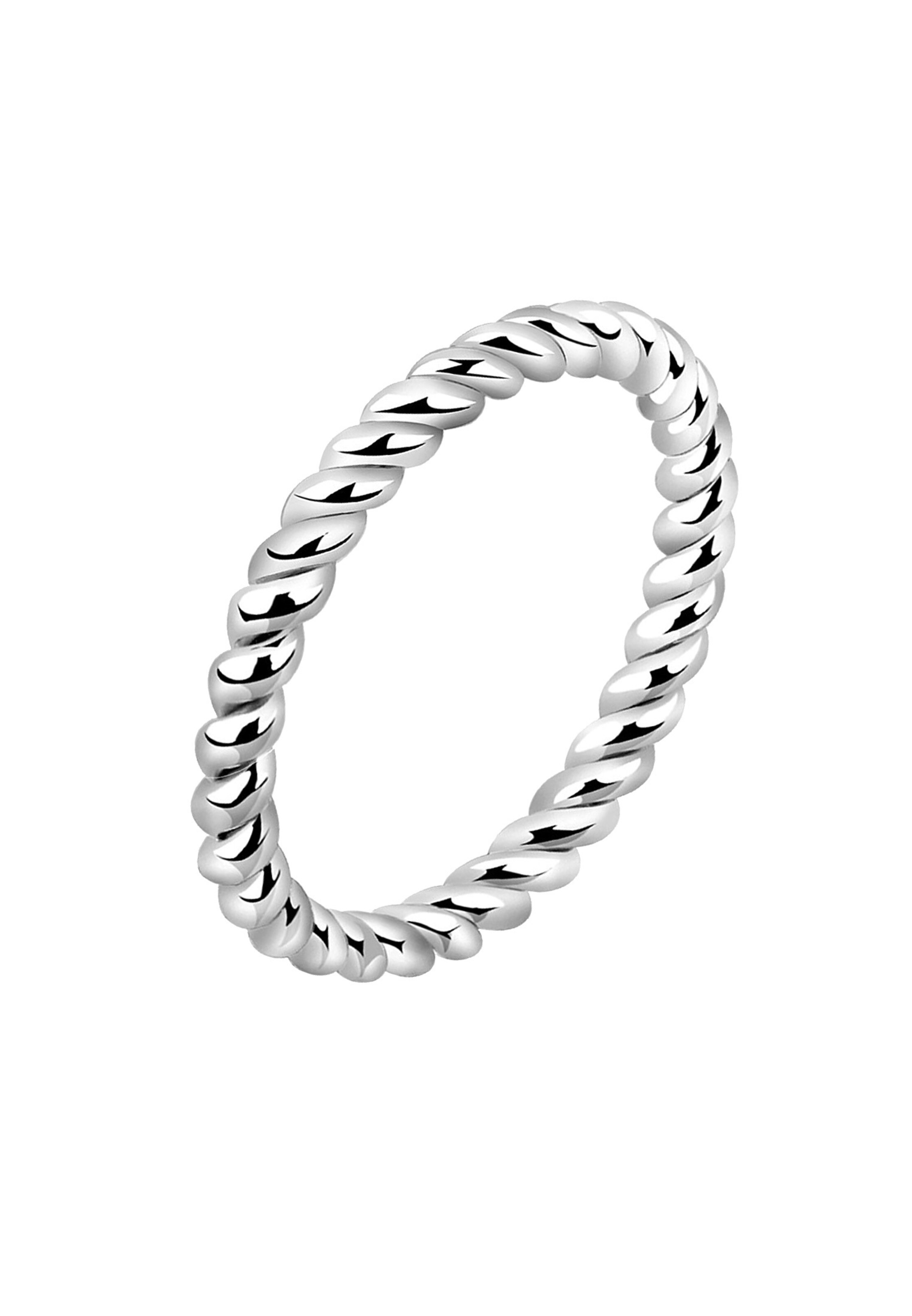 Nenalina Ring 'Twisted' in Zilver: voorkant