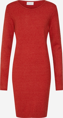 VILA Úpletové šaty 'Ril' – červená: přední strana