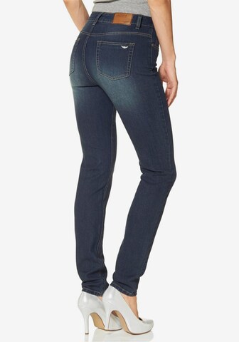 ARIZONA High-waist-Jeans 'Slimfit mit komfortabler Leibhöhe' in Blau