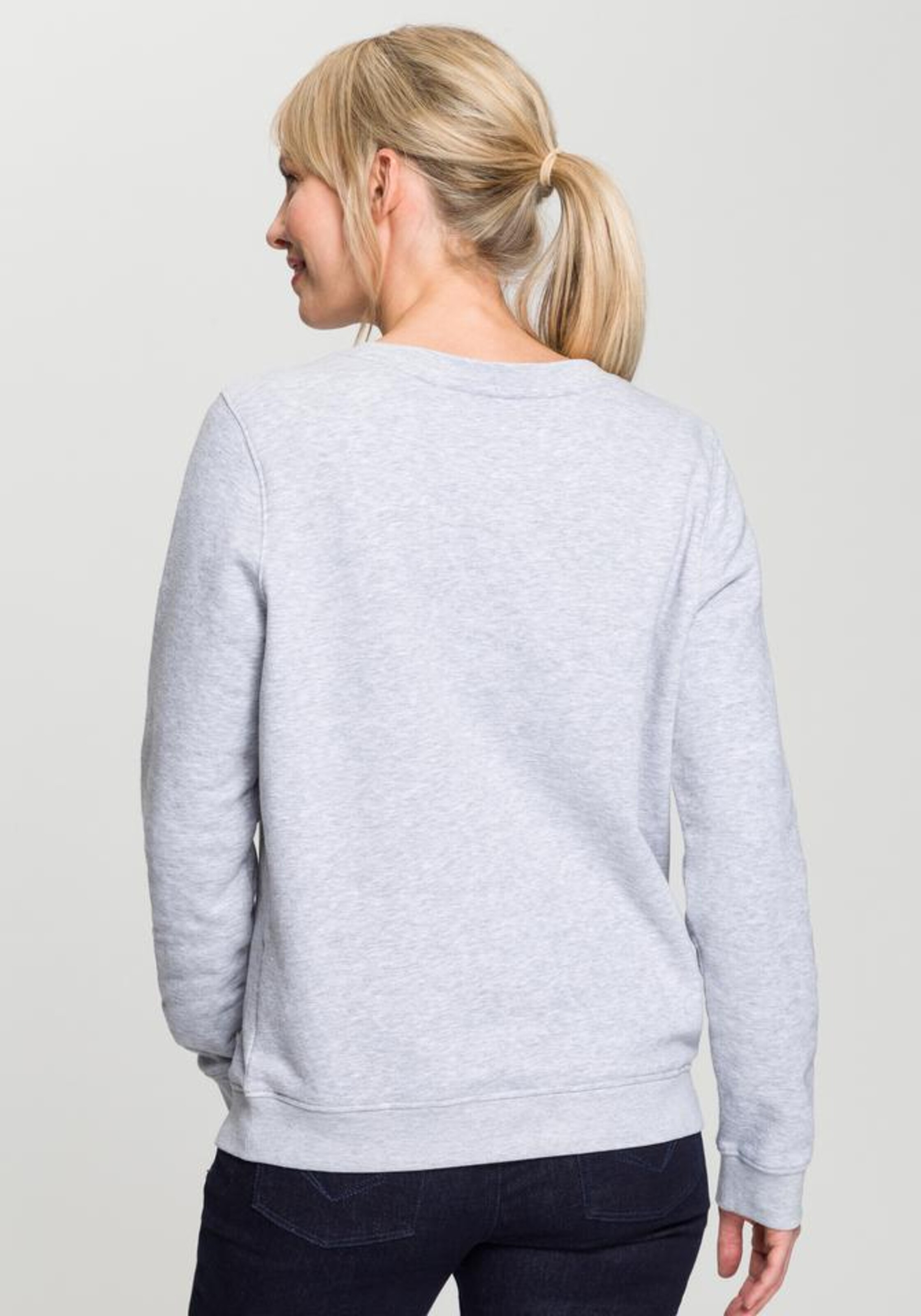 Frauen Große Größen HIS JEANS Sweatshirt in Grau - TL83103