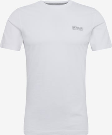 Barbour International Klasický střih Tričko 'International Small Logo Tee' – bílá: přední strana