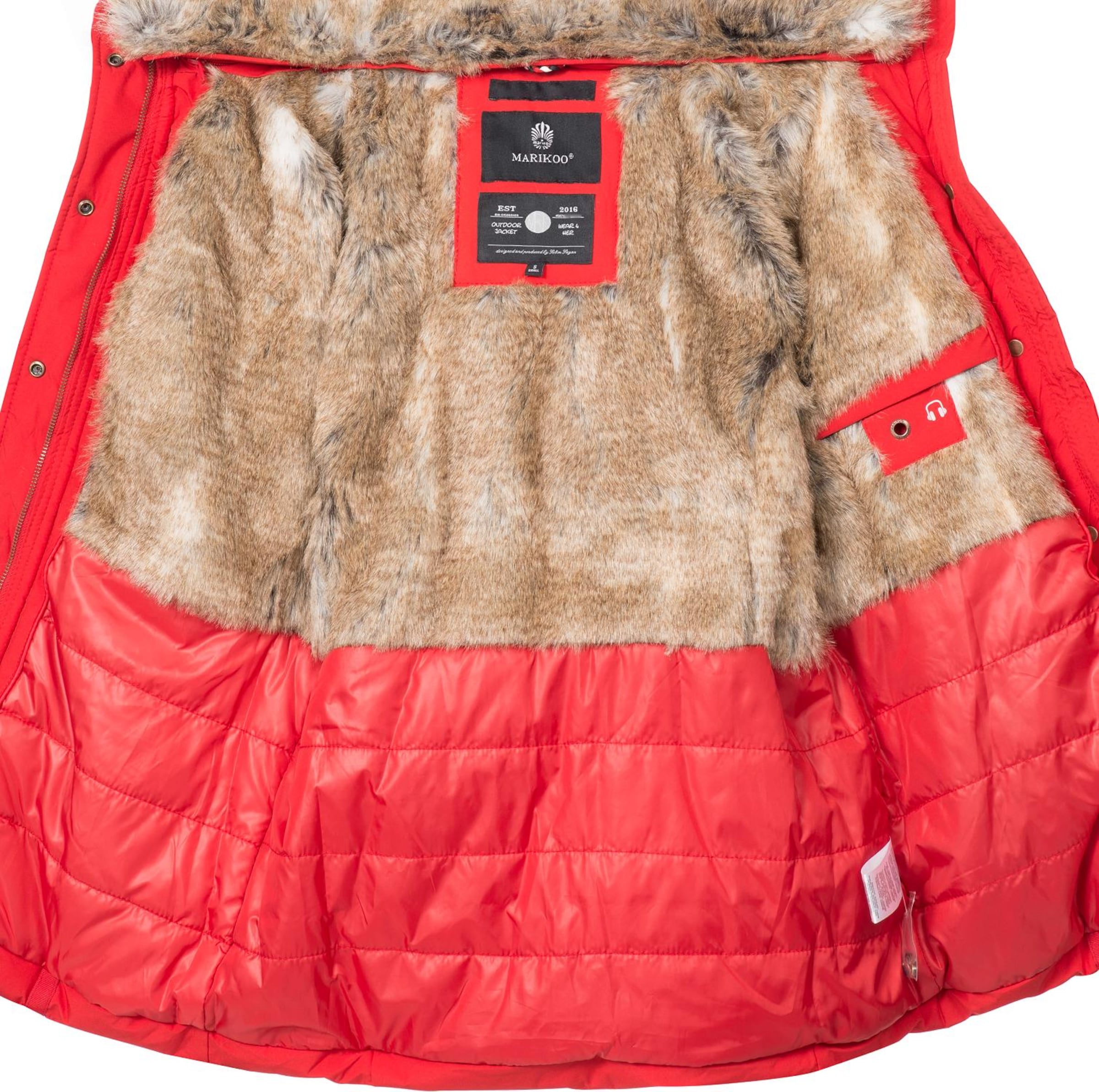 MARIKOO Winter jacket 'Nekoo' in Red