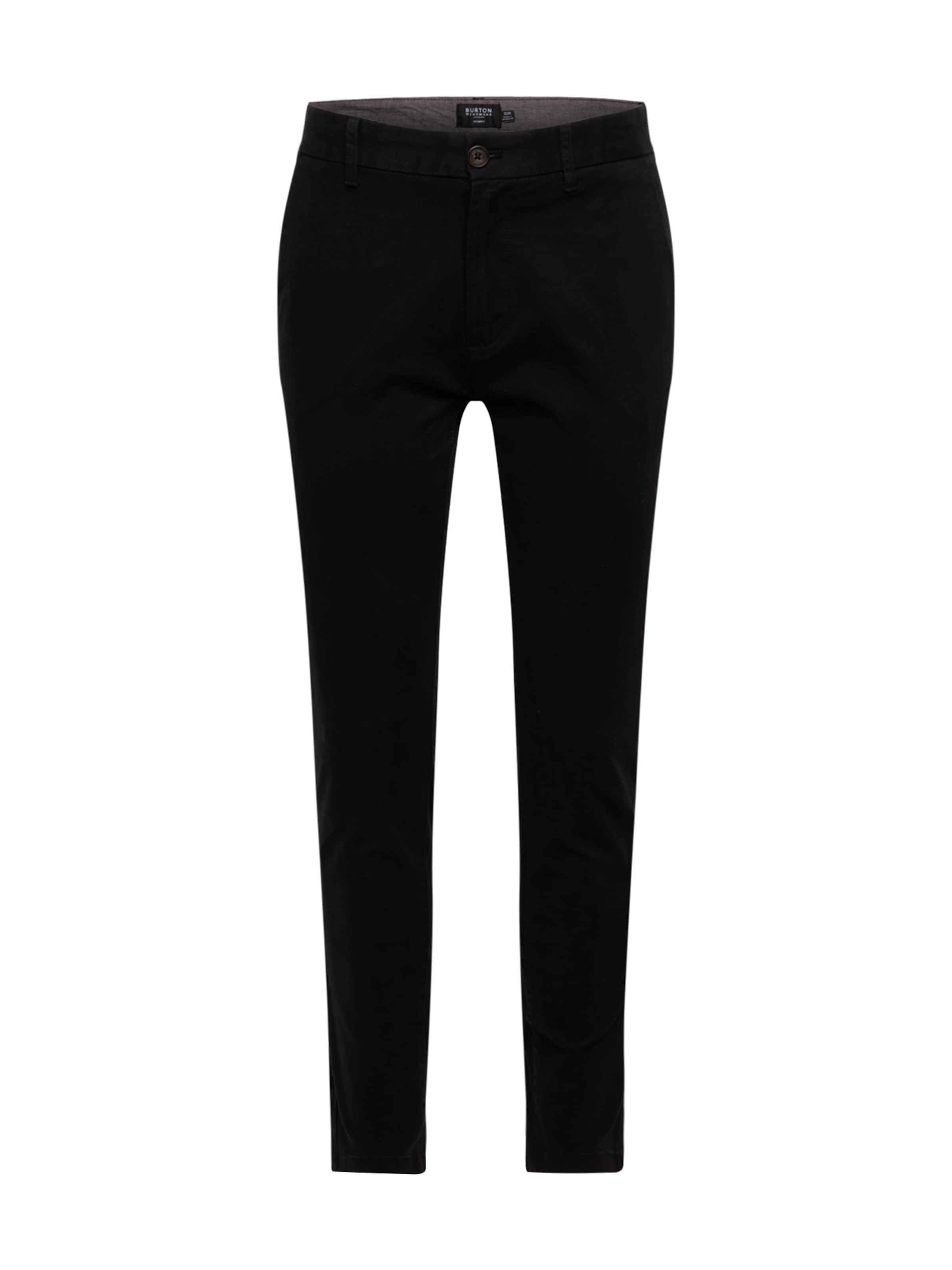 BURTON MENSWEAR LONDON Slimfit Chinobyxa i svart: framsida