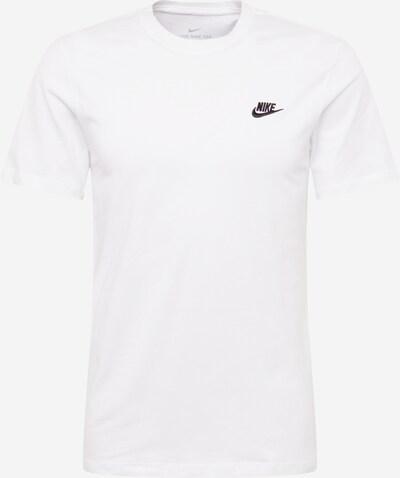 Nike Sportswear Shirt 'Club' in de kleur Zwart / Wit, Productweergave