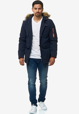 INDICODE JEANS Winter Parka 'Leicester' in Blue