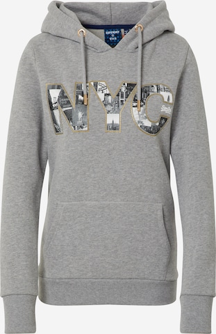 Superdry Sweatshirt in Grijs: voorkant