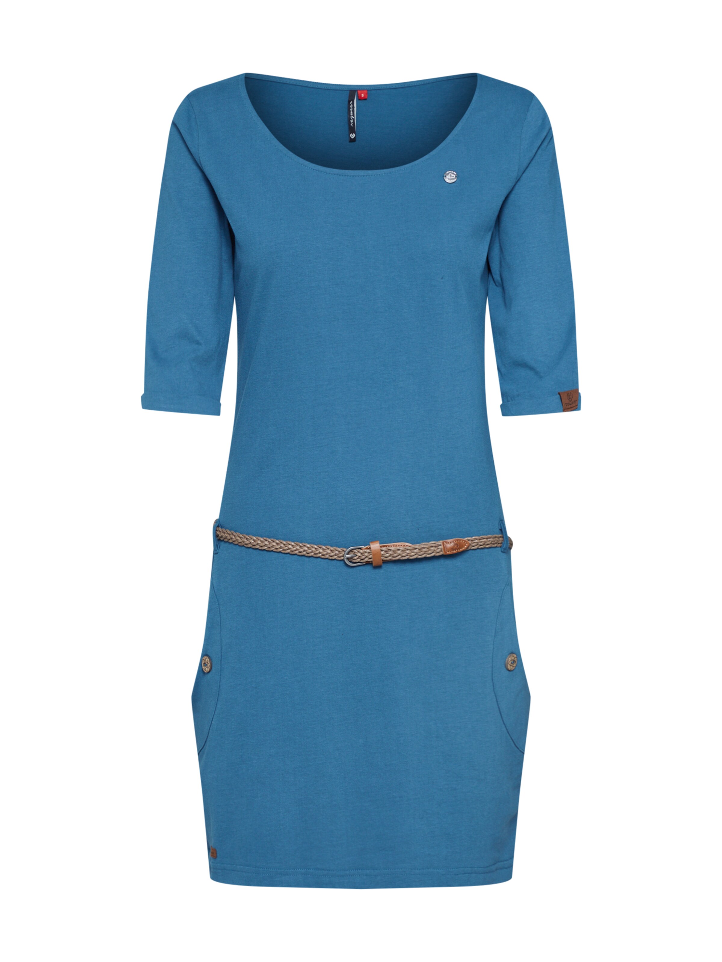 Ragwear - Jurk 'TANYA SOLID' in de kleur Turquoise