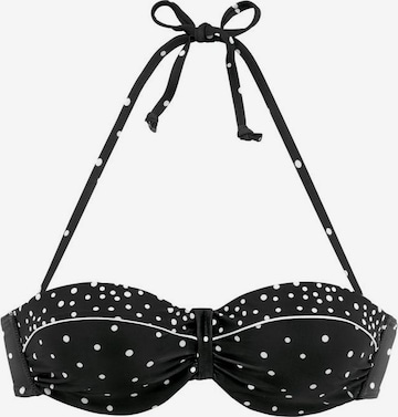 Bandeau Hauts de bikini LASCANA en noir : devant