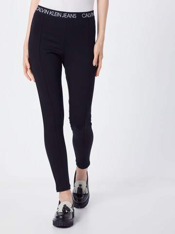 Coupe slim Pantalon 'MILANO' Calvin Klein Jeans en noir : devant