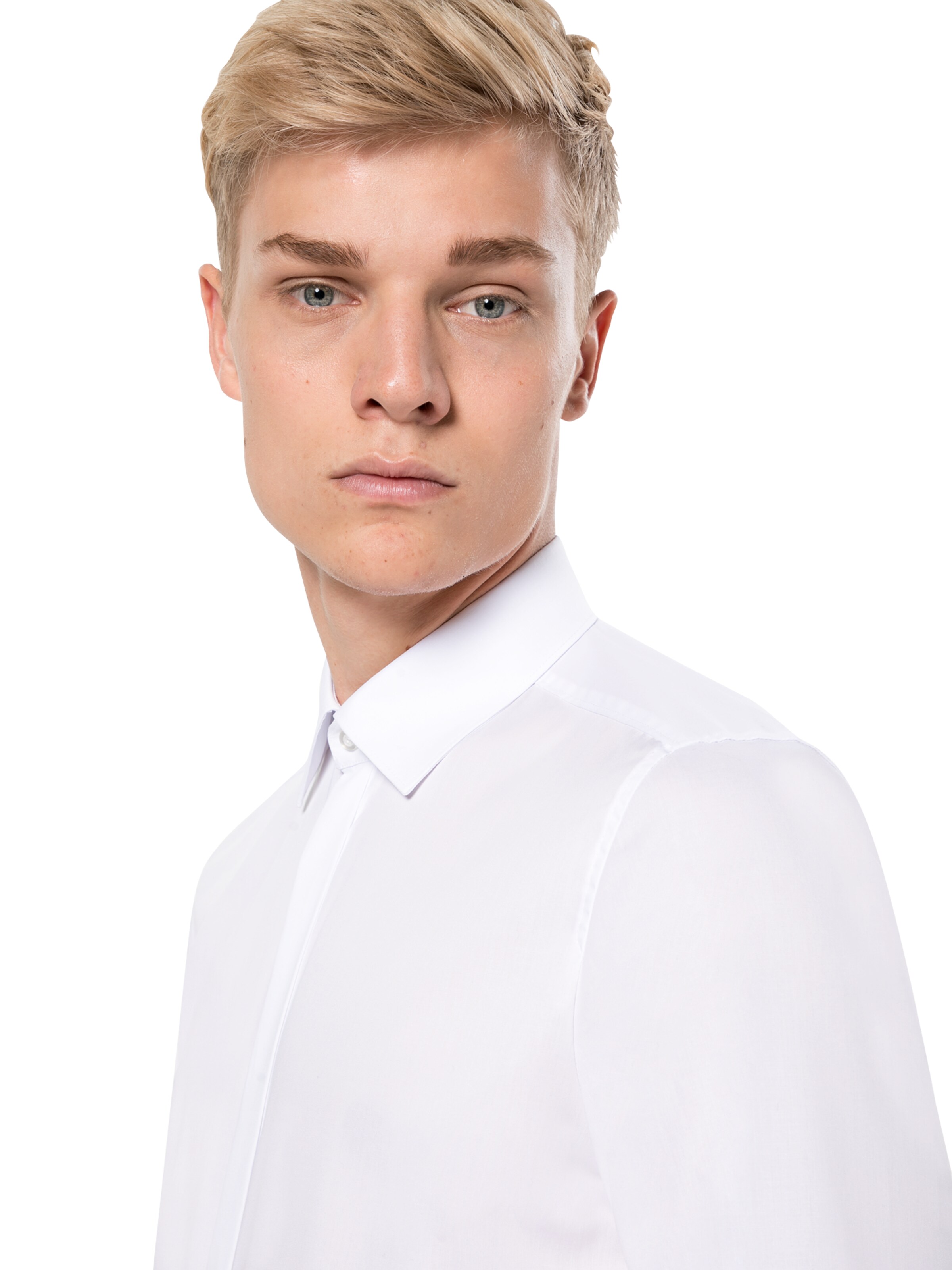 OLYMP Slim Fit Бизнес риза 'Soiree' в бяло
