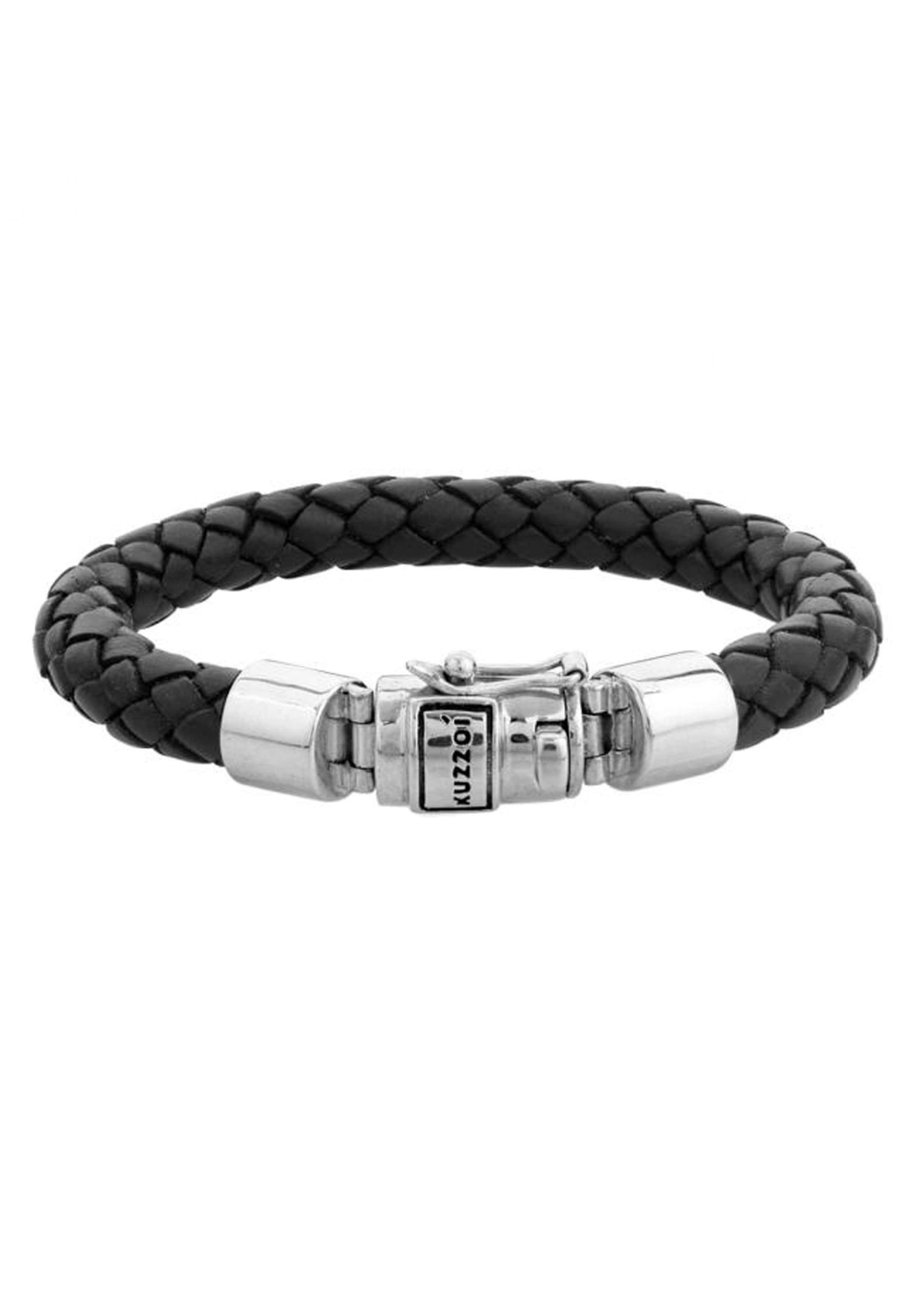 KUZZOI Armband 'Basic' in Schwarz: Vorderseite