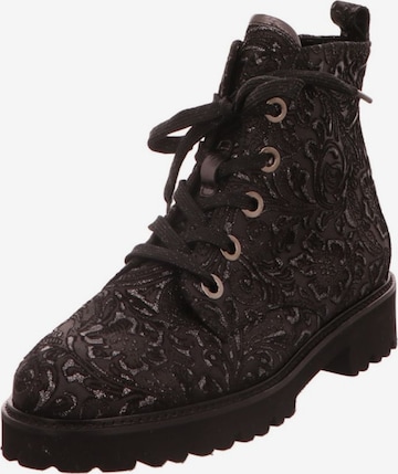 GABOR Lace-Up Ankle Boots in Black: front