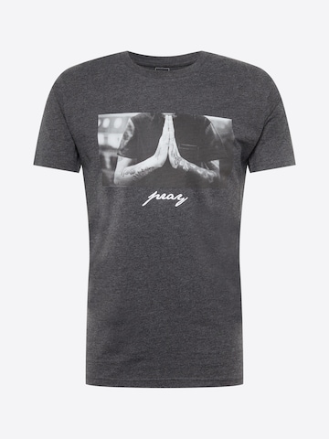 Mister Tee Shirt 'Pray' in Grey: front