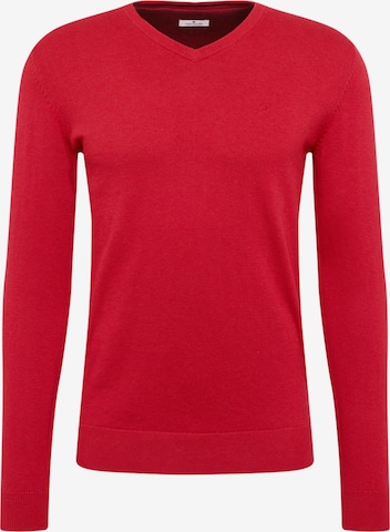 Pull-over TOM TAILOR en rouge : devant