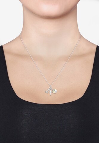 ELLI Ketting 'Anker, Herz, Kreuz, Multipendants' in Wit: voorkant