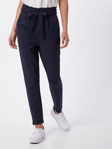 ONLY - Tapered Pantalón plisado 'POPTRASH' en azul: frente