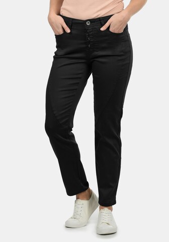 DESIRES Slimfit Jeans 'Elbja' in Zwart: voorkant
