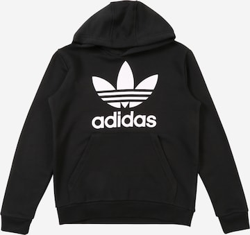 ADIDAS ORIGINALS - Sudadera 'Trefoil' en negro: frente