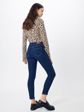 WRANGLER Skinny Kavbojke 'High Rise' | modra barva: zadnja stran