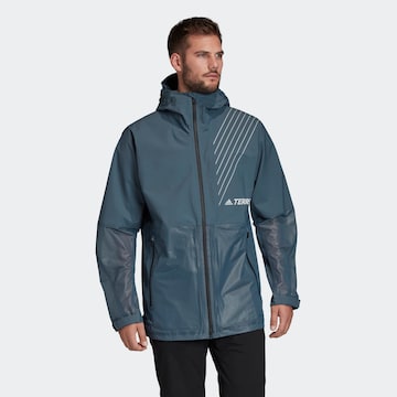 Veste outdoor ADIDAS TERREX en bleu : devant