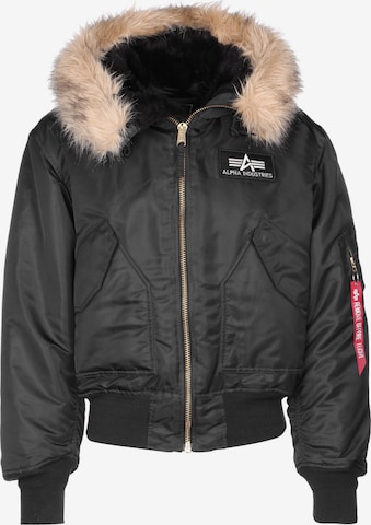 ALPHA INDUSTRIES Winterjas in Zwart: voorkant