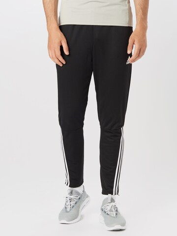 ADIDAS PERFORMANCE Slim fit Workout Pants 'Regista 18' in Black: front