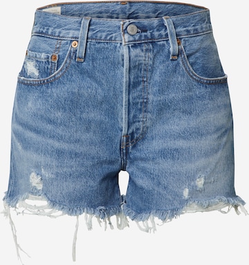LEVI'S Jeans '501® ORIGINAL SHORT MED INDIGO - WORN IN' in Blue: front