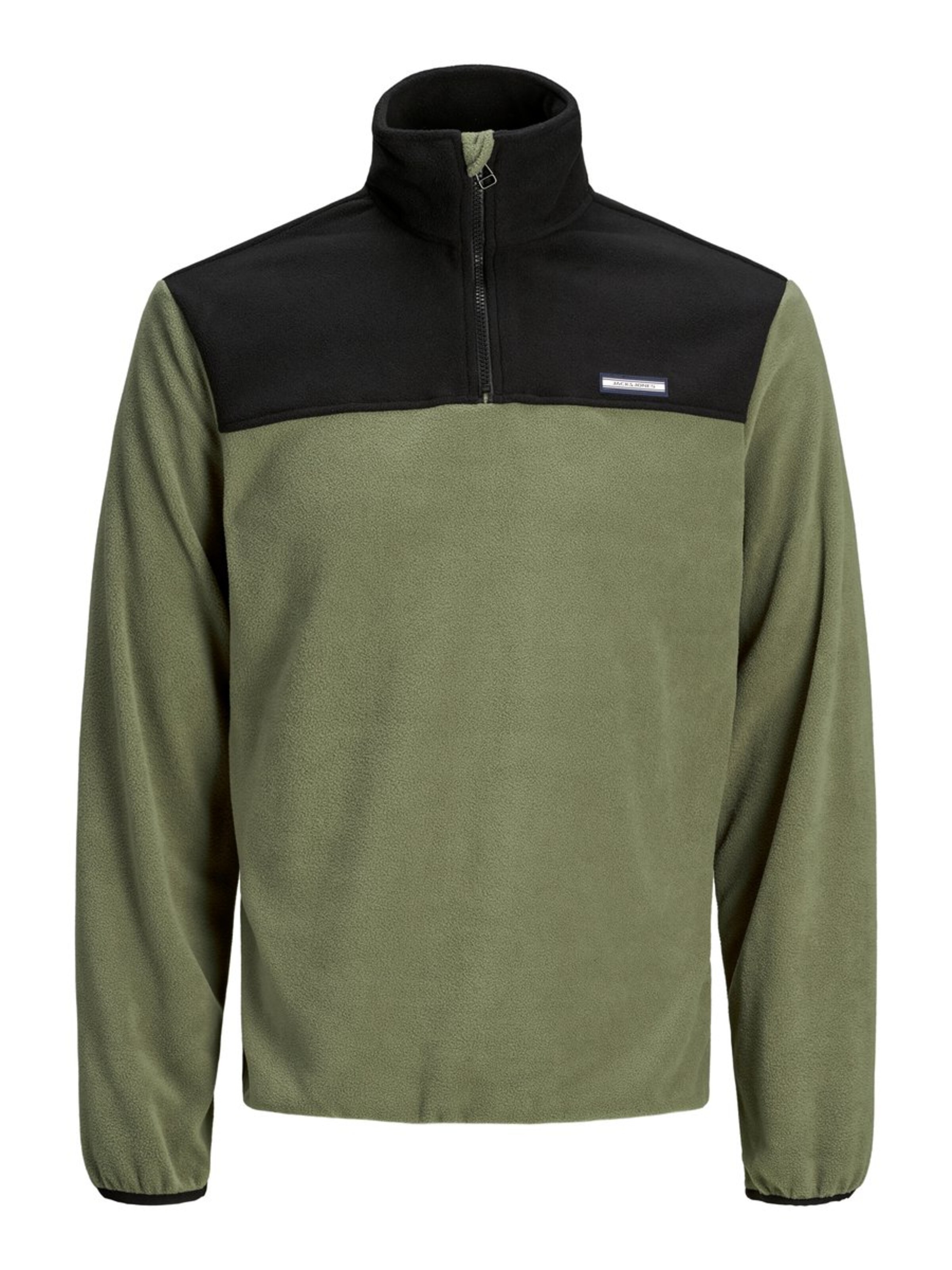 JACK & JONES - Fleece jas in de kleur Olijfgroen