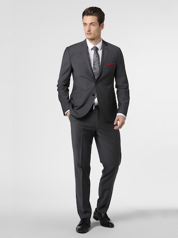 Finshley & Harding London Slim fit Business Blazer ' Lucas Athletic ' in Grey: front