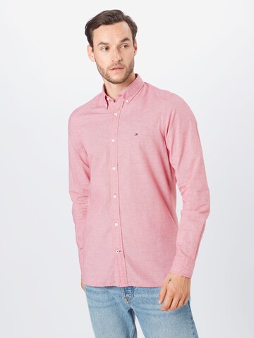 TOMMY HILFIGER Přiléhavý střih Košile – pink: přední strana