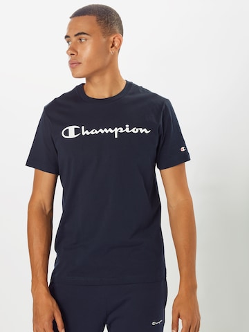 Champion Authentic Athletic Apparel Regular Fit T-Shirt in Blau: predná strana