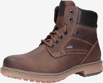 FRETZ MEN Veterboots in Bruin: voorkant