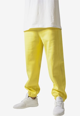 Urban Classics Tapered Pants in Yellow: front