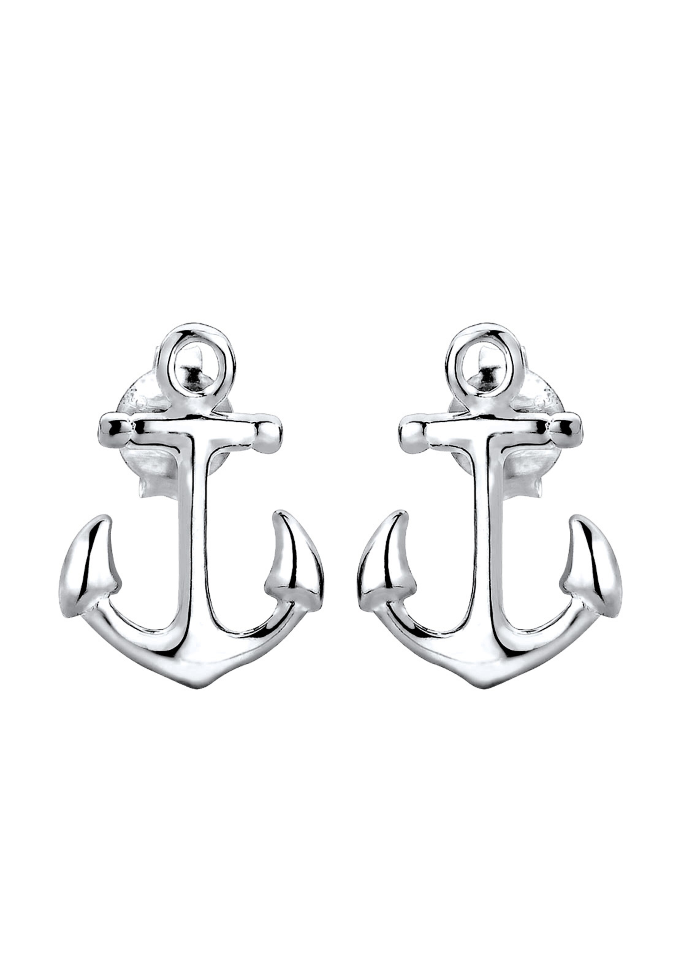 Boucles d'oreilles 'Anker' ELLI en argent : devant