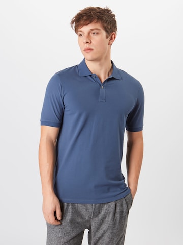 OLYMP Slim Fit Poloshirt 'Level 5' in Blau: Vorderseite