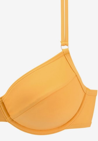 s.Oliver T-shirt Bikini Top 'Rome' in Yellow