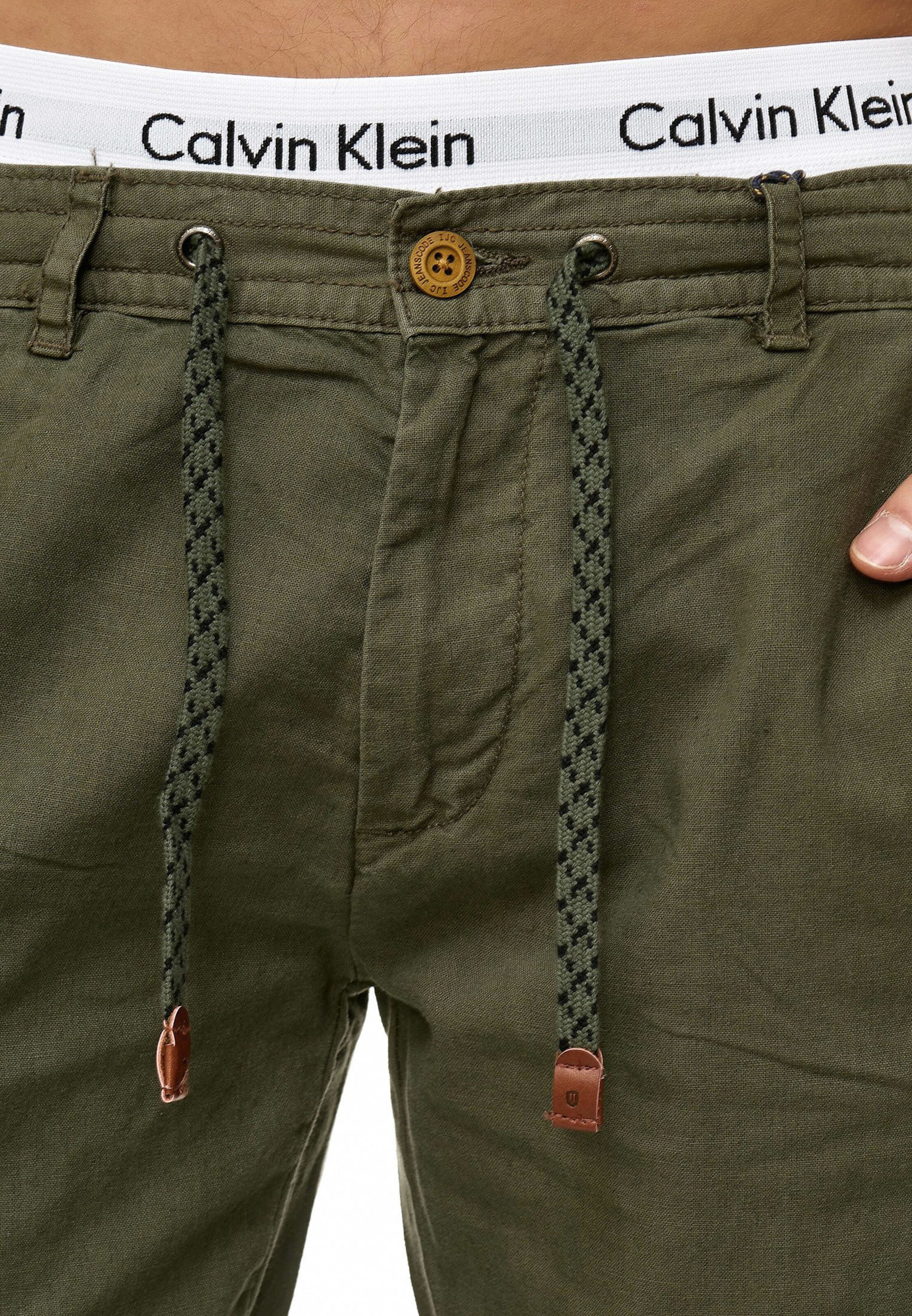 INDICODE JEANS Regular Chino 'Veneto' in Groen