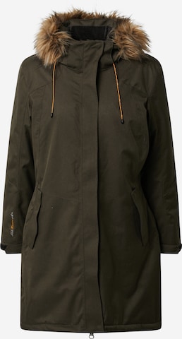 KILLTEC Outdoor Coat 'Ostfold' in Green: front